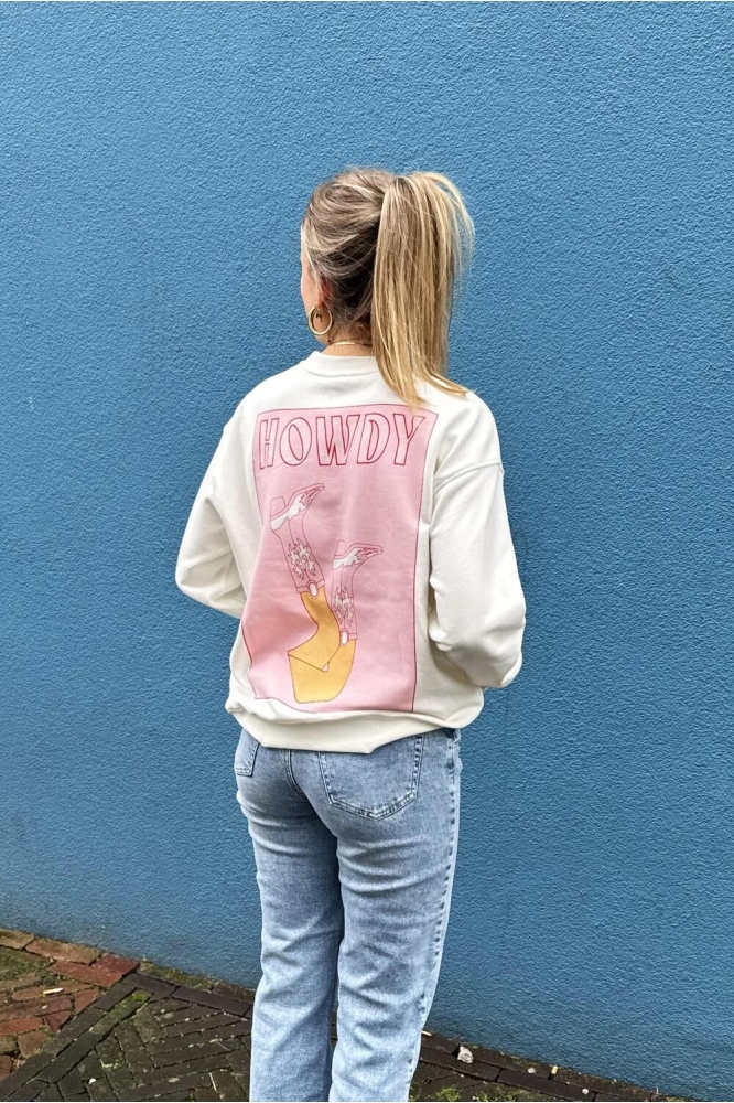 PCMAUDELINE LS O-NECK SWEAT D2D JRS 17160125 CLOUD DANCER